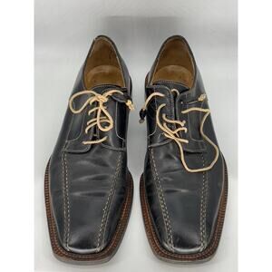 UNBRANDED Men's Black Leather Square Toe Oxford Shoes SZ 45(US11)